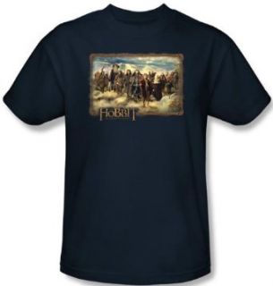 The Hobbit Shirt Movie Unexpected Journey Adult Navy Tee T shirt Novelty T Shirts Clothing