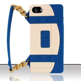 Blue Flex Soft Silicone Gel Skin Purse Cover Case for Apple iPhone 5 Cell Phones & Accessories