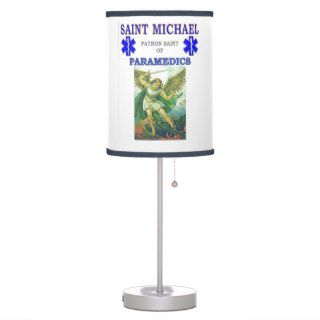 SAINT MICHAEL PATRON SAINT OF PARAMEDICS TABLE LAMPS