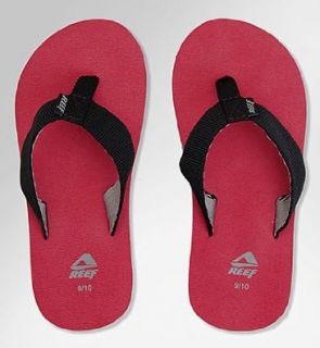 Kids reef Flip Flops "Reef Kids Todos"   Black/Red Sandals Shoes