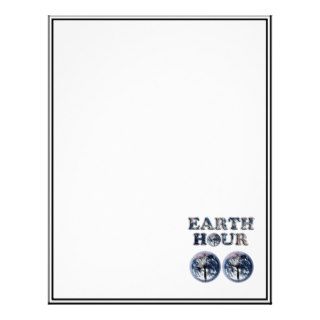 Earth Hour    Earth Text w/Clocks 830 930 Letterhead Design