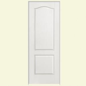 Masonite Textured 2 Panel Arch Top Hollow Core Primed Composite Prehung Interior Door 17989
