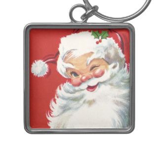 Vintage Christmas, Santa Claus Keychain