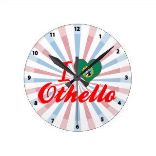 I Love Othello, Washington Round Wall Clocks