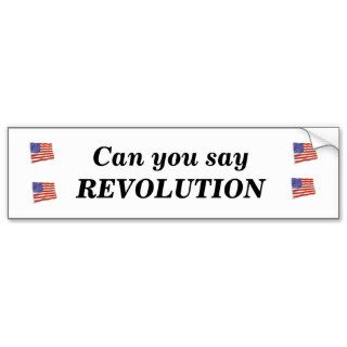 Revolution Bumper Sticker