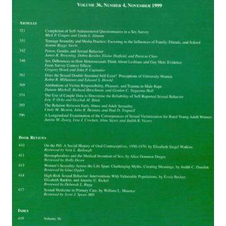 The Journal of Sex Research A Publication of the Society for the Scientific Study of Sexuality (Volume 36, Number 4, November 1999) Mick P. Couper, Linda L. Stinson, Jeanne Rogge Steele, James R. Browning, Gregory Herek, Robin R. Milhausen, Damon Mitchel