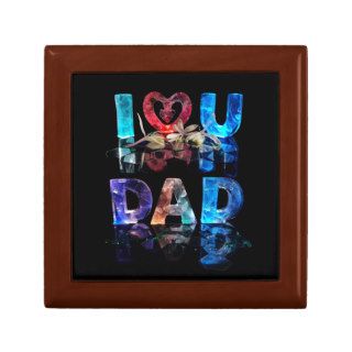Love You Dad   Heart Motif Jewelry Boxes