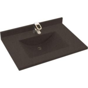 Swanstone Contour 37 in. Solid Surface Vanity Top with Basin in Canyon CV2237 124