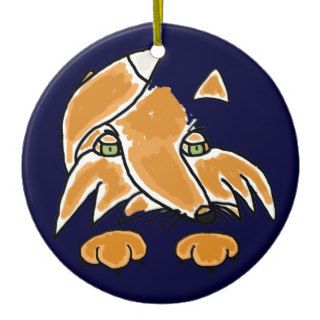 CC  Funny Fox Cartoon Ornament