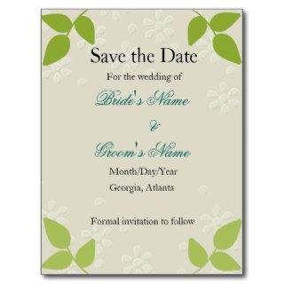 Embossed   Save the Date card Post Card