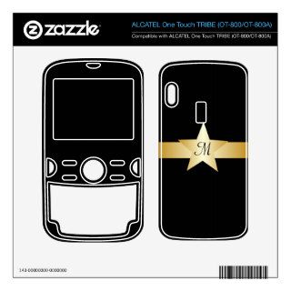 Monogram Gold Star Mobile Phone Skin ALCATEL Tribe Skin