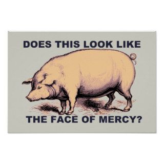 Does This Look Like The Face of Mercy?  Grumpy Pig Posters