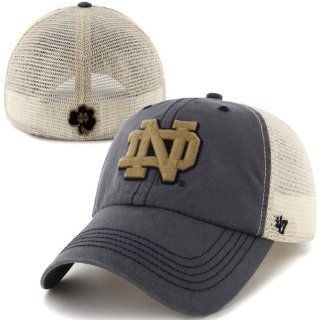 Notre Dame Fighting Irish hat  '47 Brand Notre Dame Fighting Irish Caprock Canyon Flex Hat   Navy Blue/White  Sports Fan Apparel  Sports & Outdoors