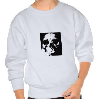 Black & White Skull Pullover Sweatshirt