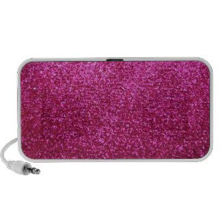 Faux Hot Pink Glitter Travel Speaker