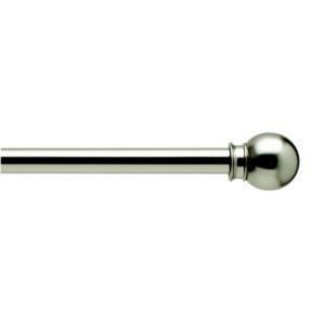 Home Decorators Collection 48 in.   84 in. L Satin Nickel 9/16 in. Curtain Rod Kit with Ball Finial 03 0377P