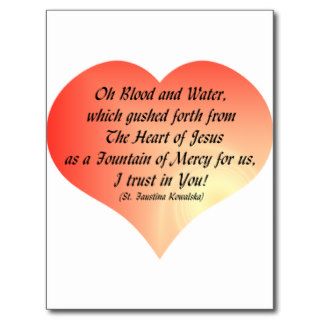 Divine Mercy Post Card
