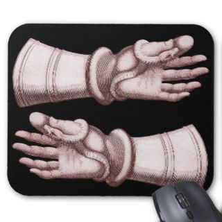 Symbolic Medieval Arms   Gauntlets with Snakes Mousepads