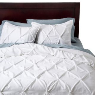 Threshold Pinched Pleat Comforter Set   White (King)