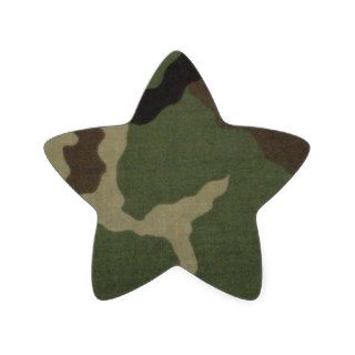 Army Camo Star Stickers