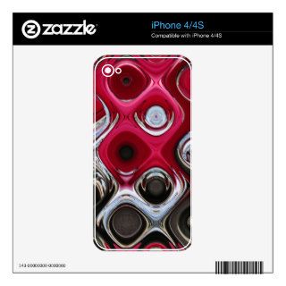 Pink Cadillac Abstract Art iPhone 4 Decals