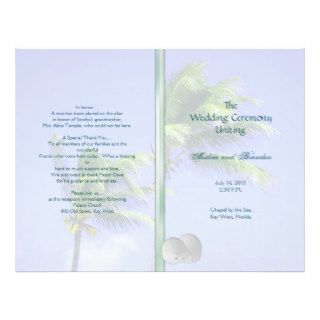 Castaway Tropical Island Wedding Program Template Personalized Flyer