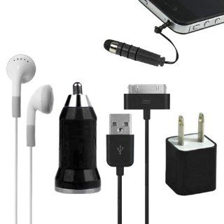 iCover 5 in 1 Travel Kit for iPhone 4/4S and 4th Generation iPods   Black  Players & Accessories