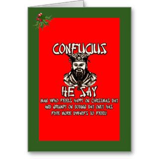 Funny Confucius Christmas Cards