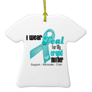 I Wear Teal Ribbon For My Grandmother Ornament
