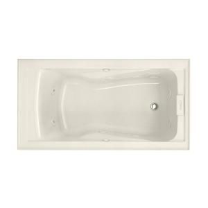 American Standard Lifetime 5 ft. Whirlpool Tub with Right Drain Integral Apron in Linen DISCONTINUED 2425L RHO.222