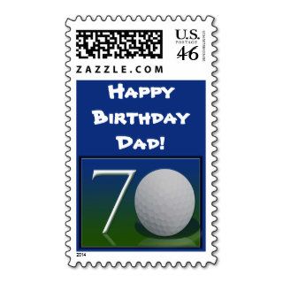 Happy 70th Birthday for golf nut Postage