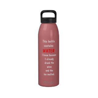 Funny (Wine) Water Bottle