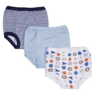 Gerber Boys 3 Pack Assorted Print Training Pants   Blue 3T