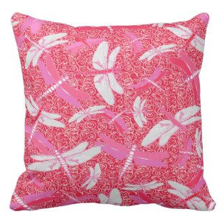 Pink Dragonfly cushion for girls Pillow