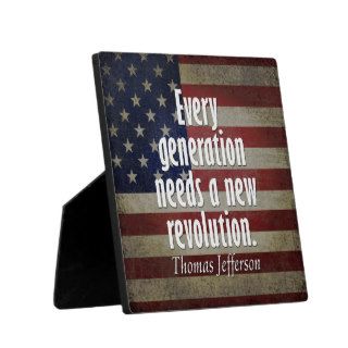 Thomas Jefferson Quote on Revolution Photo Plaques