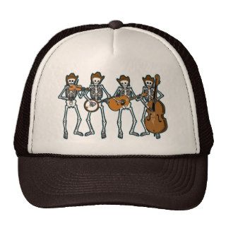 Country Music Playing Skeletons Hat