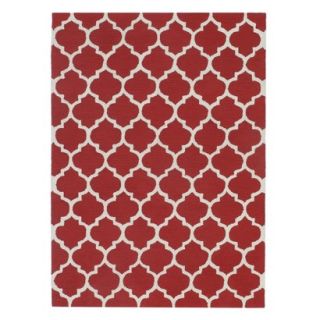 Simple Morocco Area Rug   Red (5x7)
