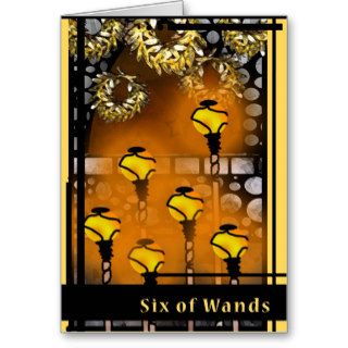 Pin Up Tarot   Six Of Wands Greeting Cards