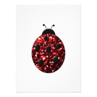 Beautiful Sparkling red sparkles Ladybird Ladybug Invitation