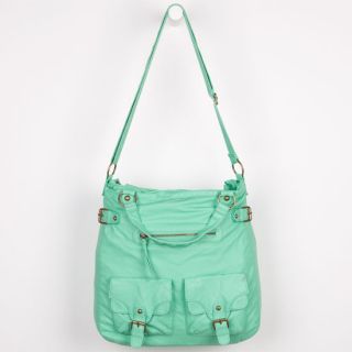 Faux Leather 2 Pocket Hobo Bag Mint One Size For Women 208073523