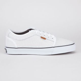 Perforated Chukka Low Mens Shoes White Leather In Sizes 6.5, 7.5, 12, 8.5,
