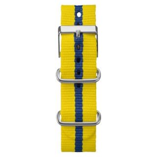 Timex Weekender Full Size Slip Thru Replacement 20mm Strap   Yellow/Blue  