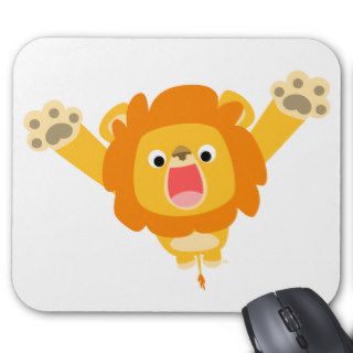 Here comes Trouble (cute cartoon Lion) mousepad