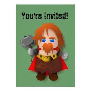 Cute Thor Invitation