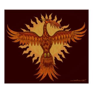 Phoenix fire bird cool art poster design