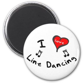 Line Dancing Gifts   I Heart Line Dancing Fridge Magnets