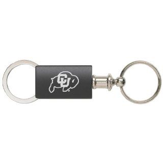 University of Colorado Boulder   Anodized Aluminum Valet Key Tag   Black  Sports Fan Keychains  Sports & Outdoors