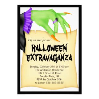 Witch Halloween Party Invitations