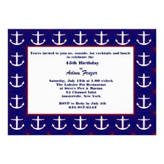 Anchors Away Invitation