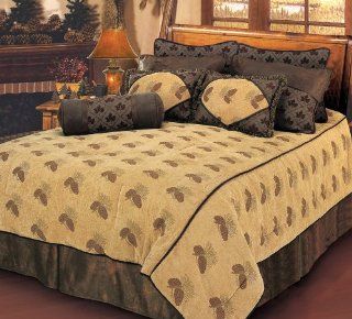 HiEnd Accents Pine Cone Bedding, King   Comforters